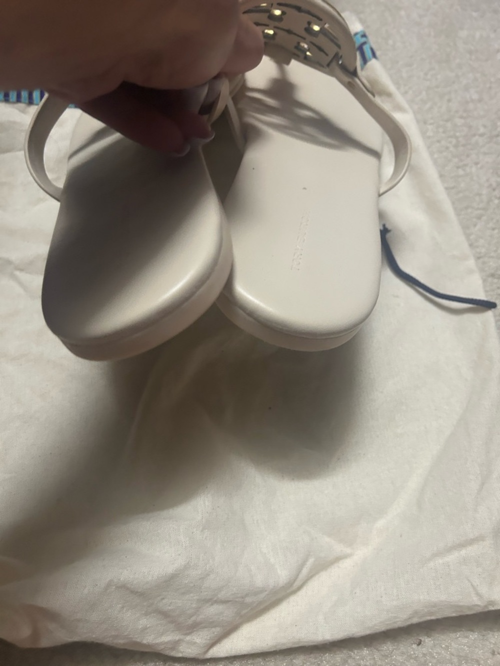 TORY BURCH crystal MILLER leather sandals. - Picture 6 of 16